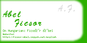 abel ficsor business card